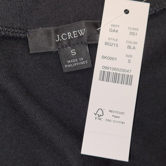 J. Crew NWT Black Knit Midi Dress size S - Picture 7 of 8